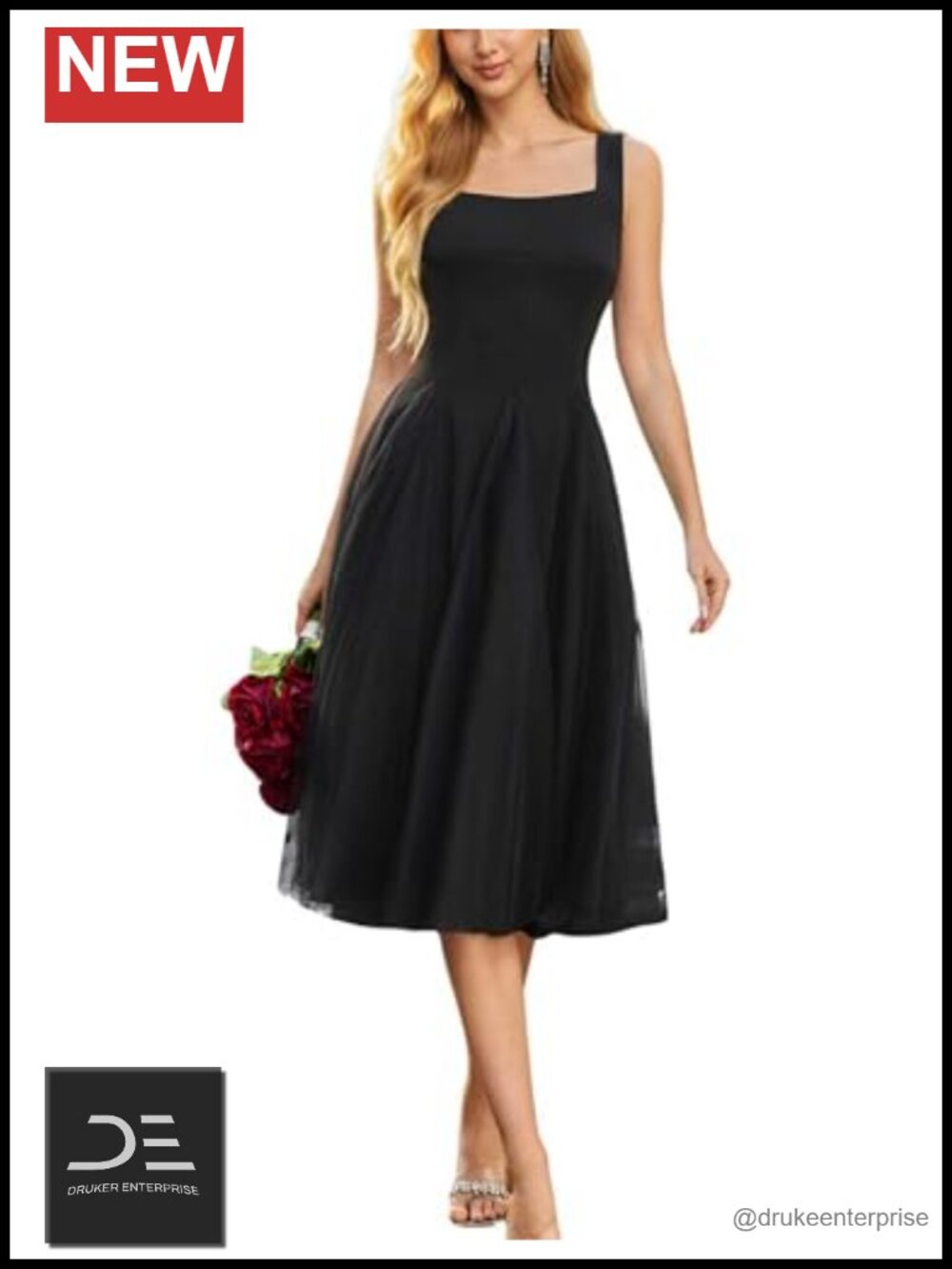 Formal A-Line Maxi Dress Cold Shoulder Chiffon Tulle Prom Gown